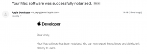 macOS Notarization Success